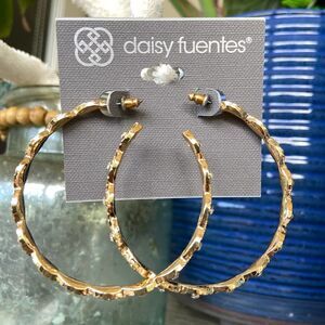 Twisted Gold Hoops Daisy Fuentes Fashion Earrings $16ea / 3 for $25